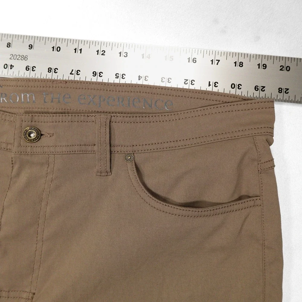 PRANA‎ Men's Size 38x30 Brown Nylon Stretch Slim Fit Brion Outdoor Hiking Pants